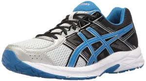 ASICS Men's Gel-Contend 4 Running Shoe, Silver/Classic Blue/Black, 11 4E US