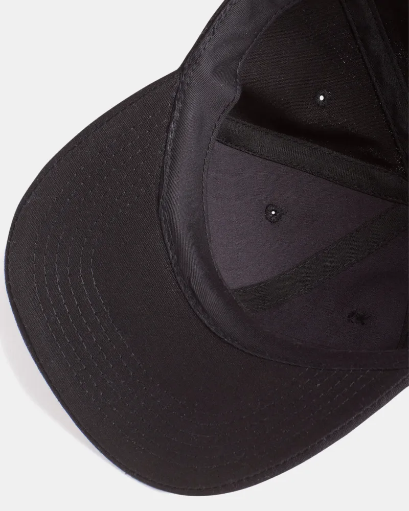 Black Twill Cursive 'Det' Field Cap