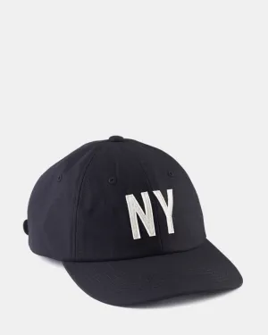 Black Twill 'NY' Field Cap