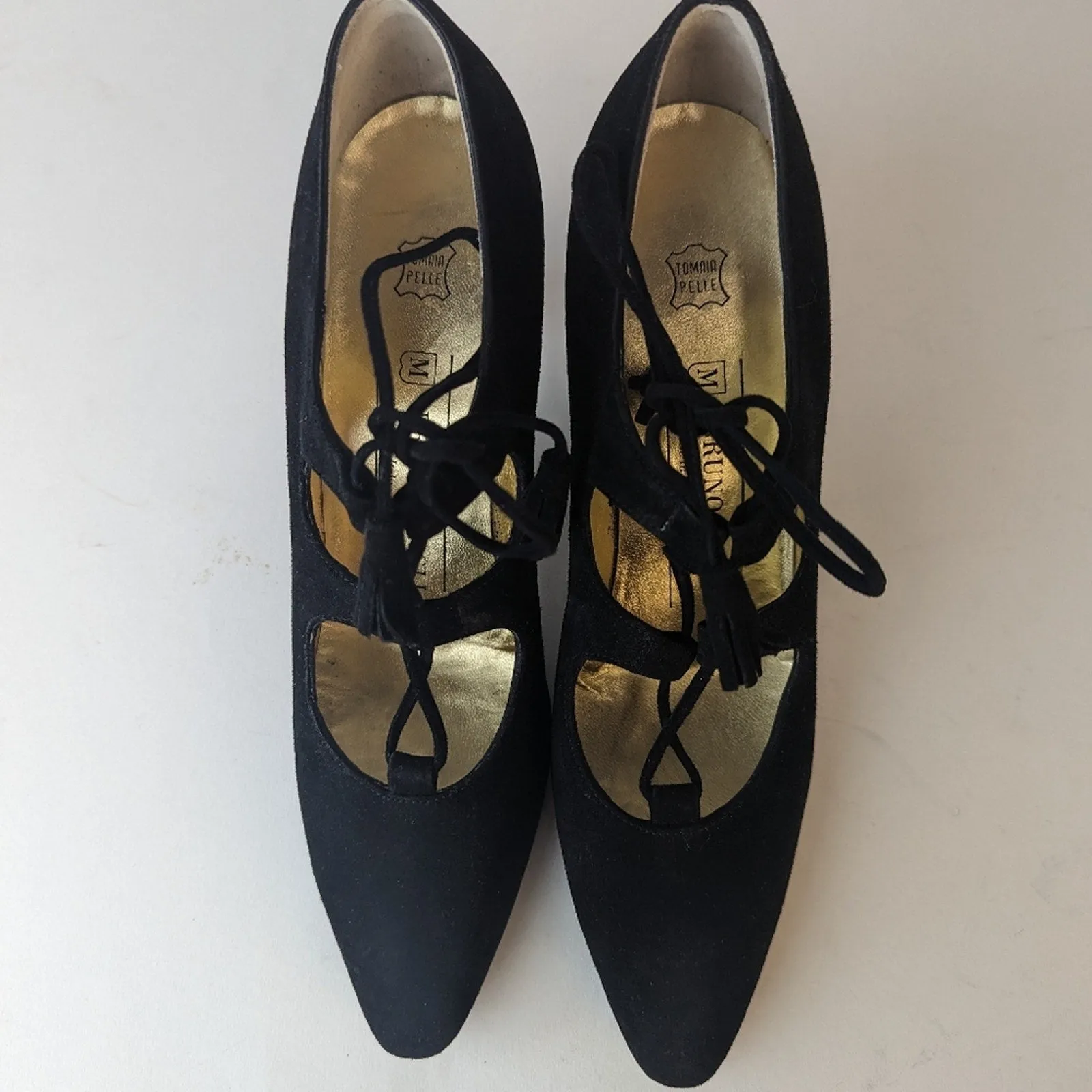 Bruno Magli Tamaia Maglia Black Suede Shoes / 6.5 AAA