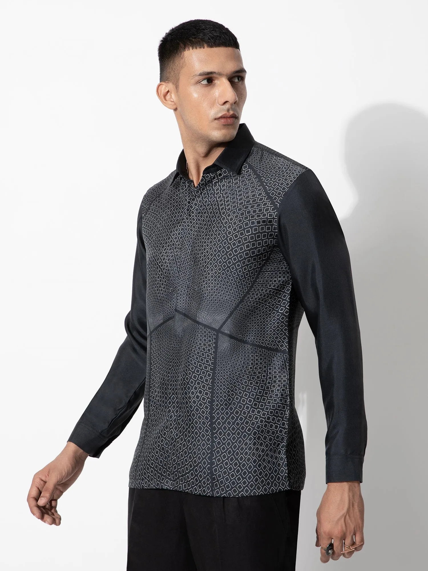 Compact Boxes Print Shirt