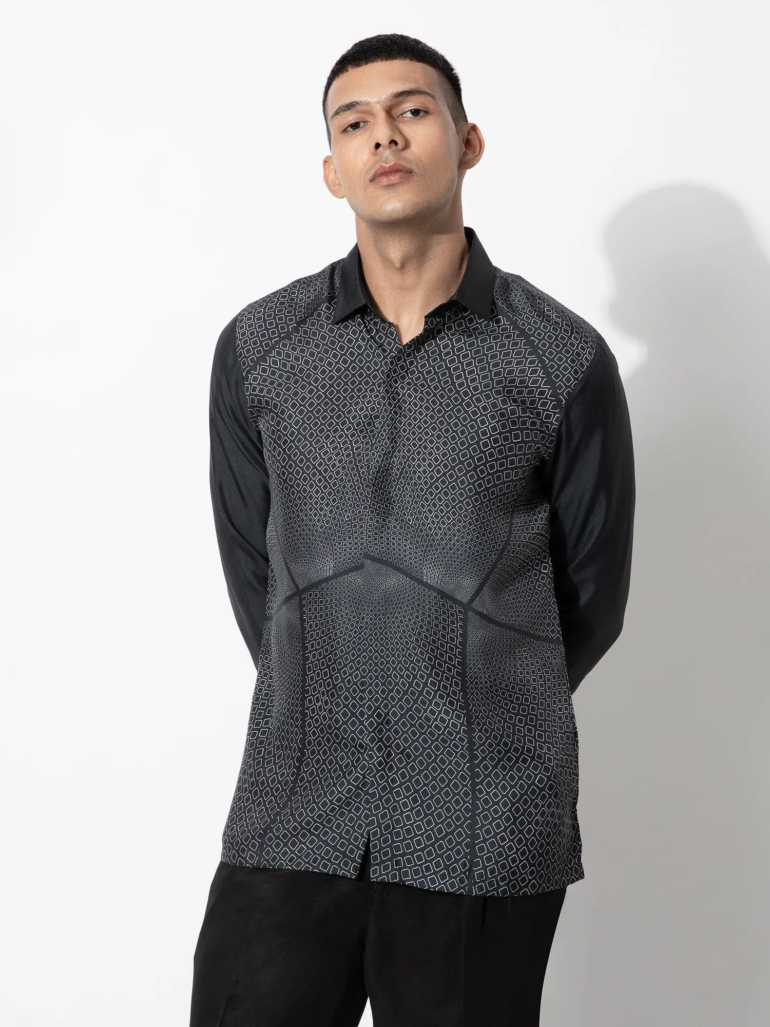 Compact Boxes Print Shirt