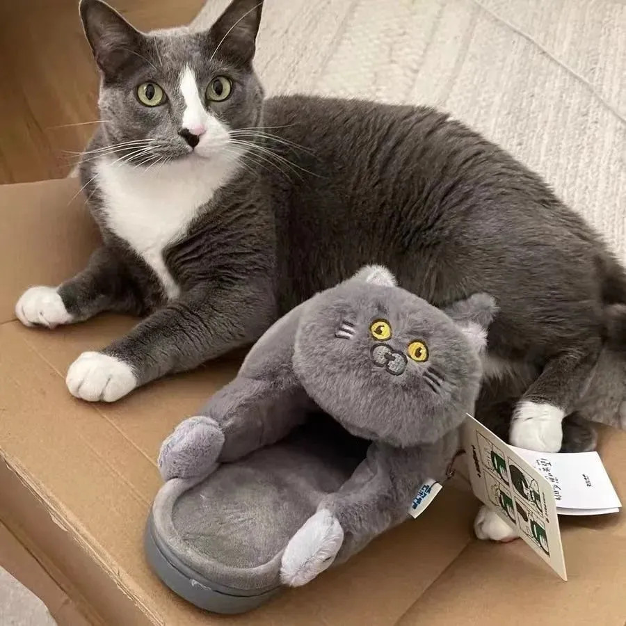 Cuddly Hug Cat Slippers