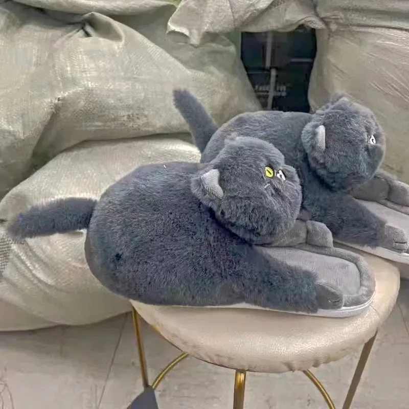 Cuddly Hug Cat Slippers