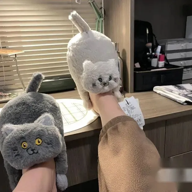 Cuddly Hug Cat Slippers