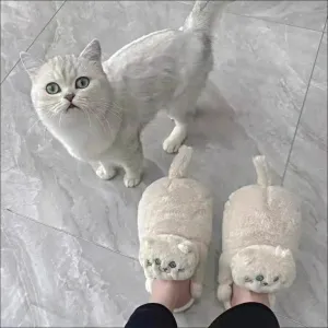 Cuddly Hug Cat Slippers