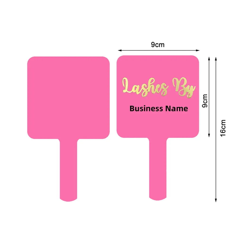 Custom Acrylic Lash Artist Handheld Mirror – Lip or Square Shape