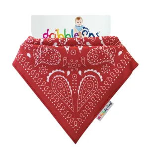 Dribble Ons Designer Print Bib (Paisley Red)