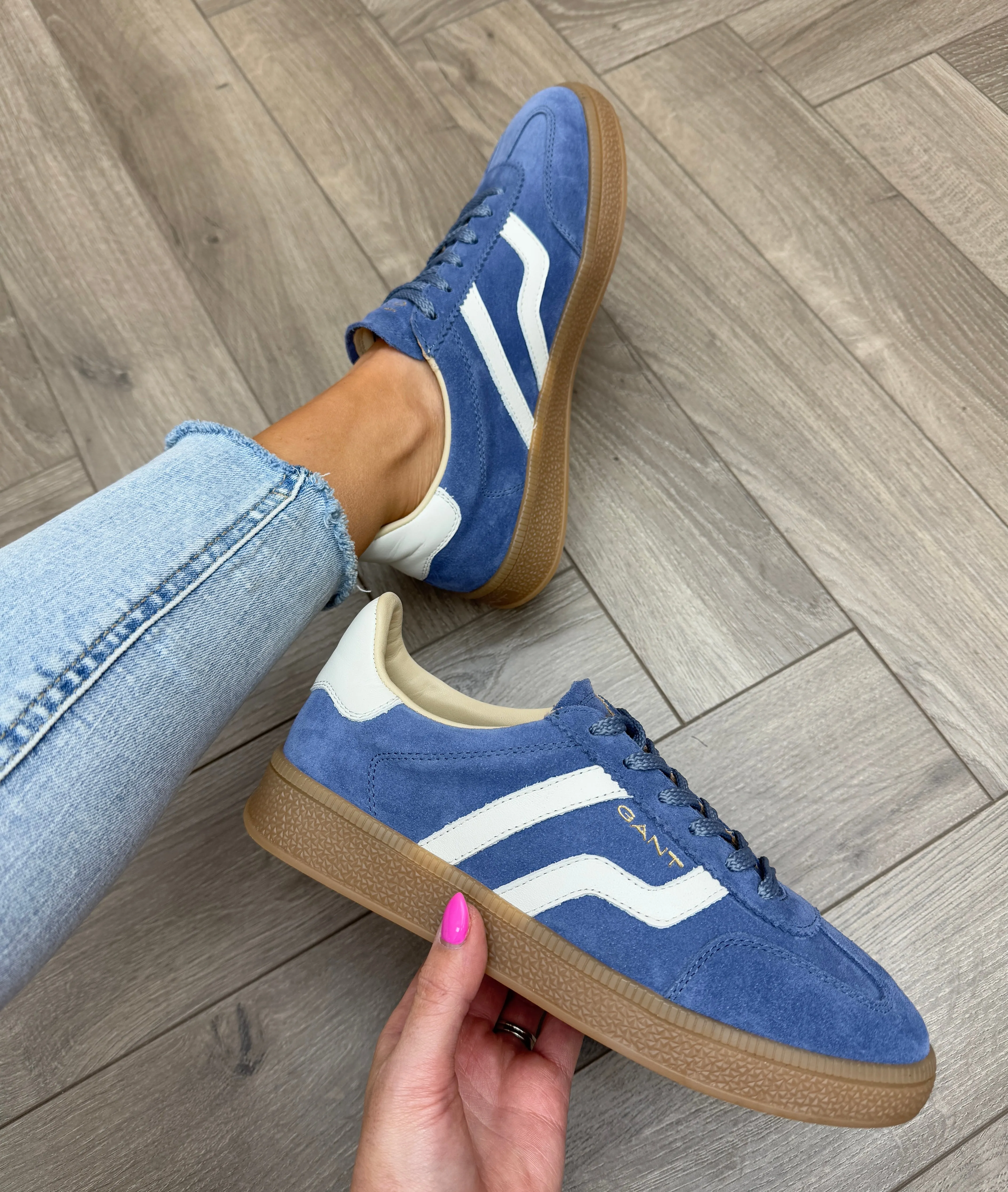 Gant ‘Cuzima’ Gum Sole Trainer with Off White Detail 31533042 - G667 Dusty Blue (Gt13)