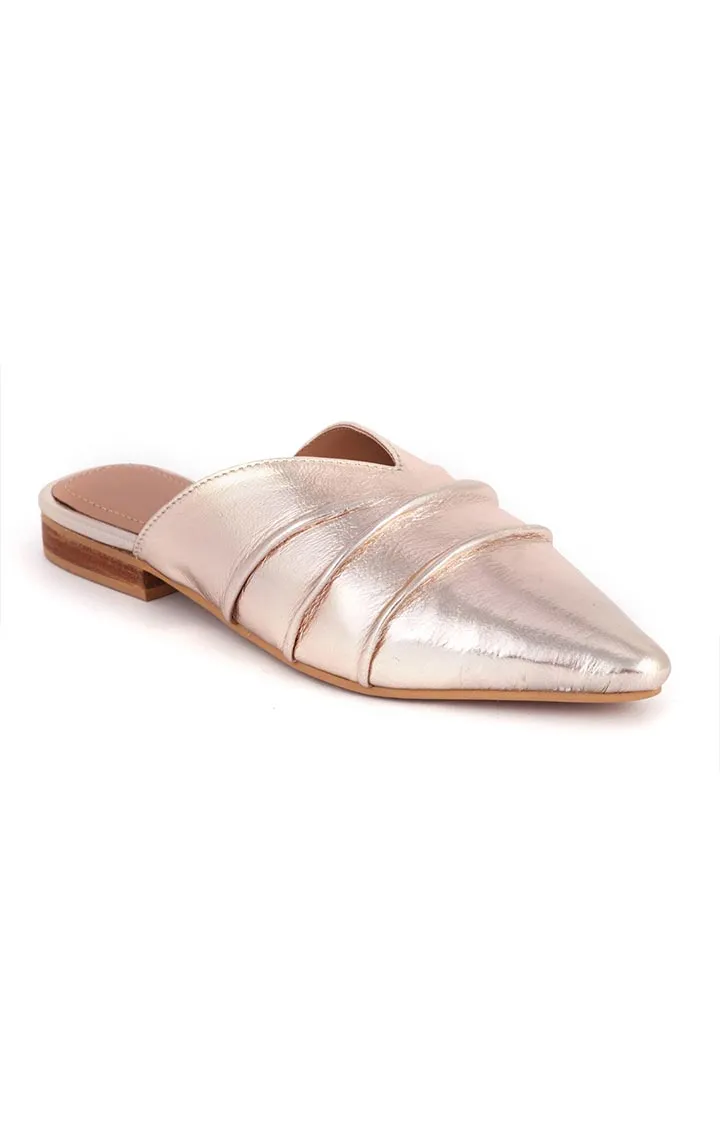 Golden Leather Melinda Toe Flat Mules