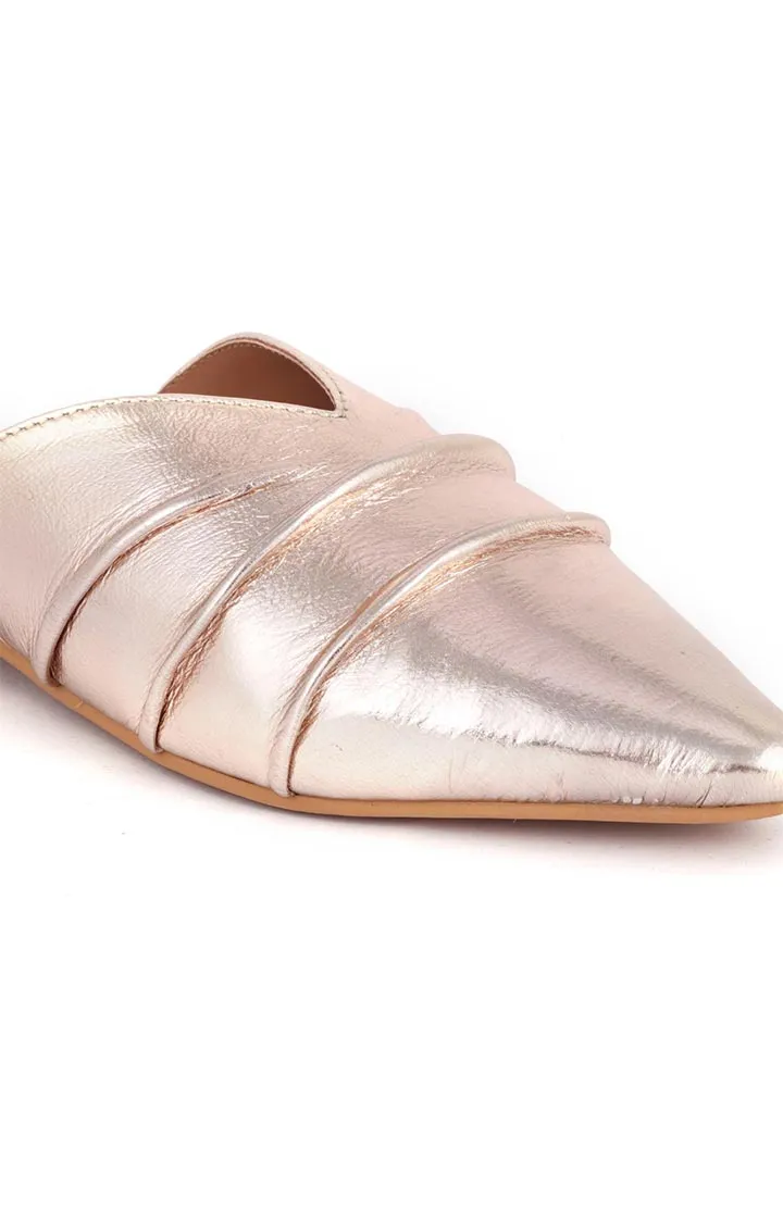Golden Leather Melinda Toe Flat Mules
