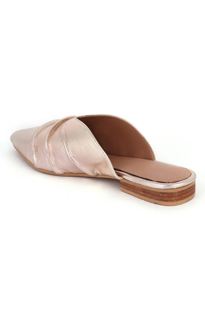 Golden Leather Melinda Toe Flat Mules
