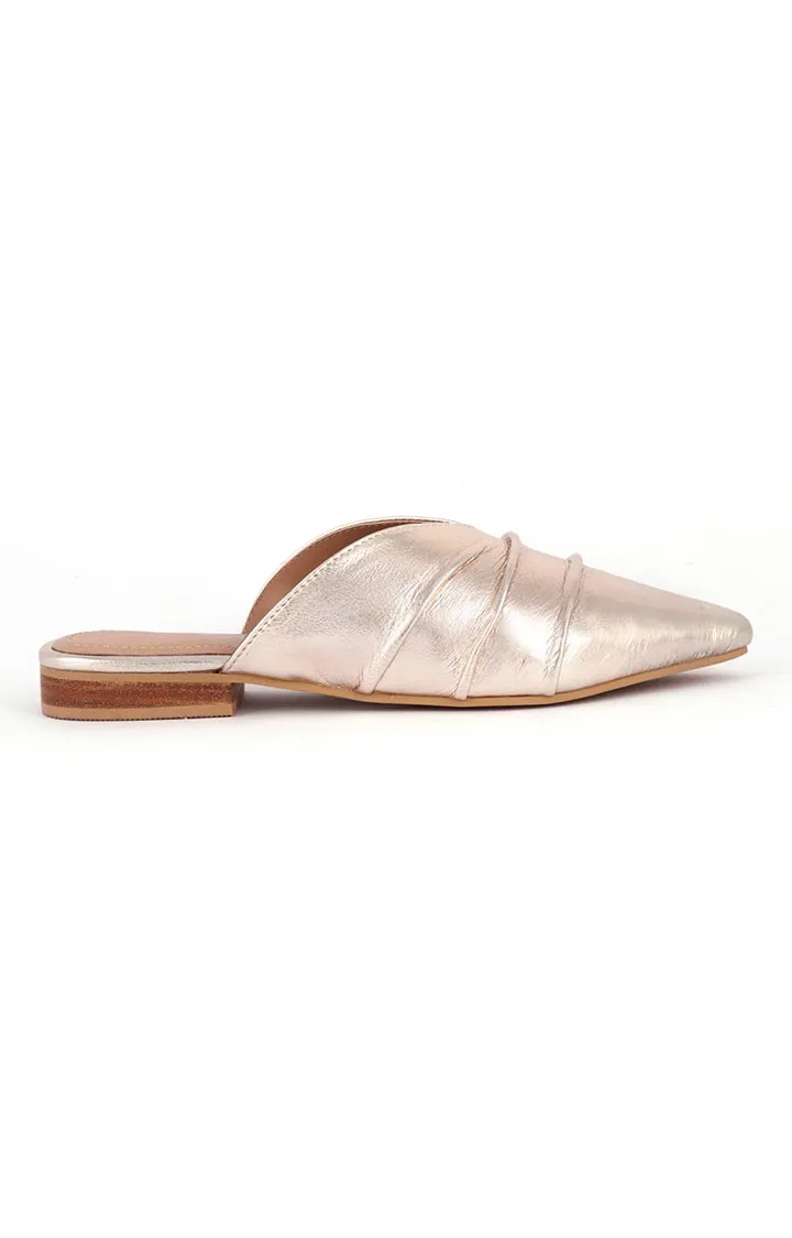 Golden Leather Melinda Toe Flat Mules