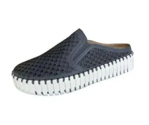 ILSE JACOBSEN GREY BLUE TULIP PERFORATED PLATFORM SLIDER