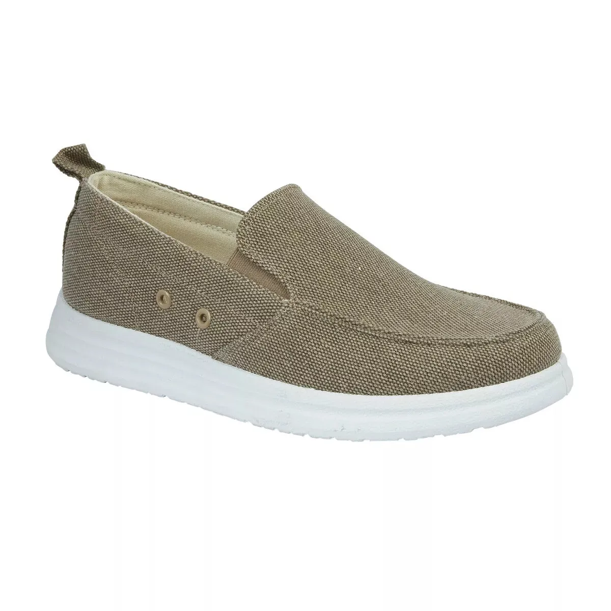 Marco Canvas Mens Loafers Slip On Walking Shoes Twin Gusset Comfort Casual Trainers Size