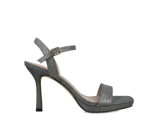 Menbur Taupe Metallic High Heel Sandals