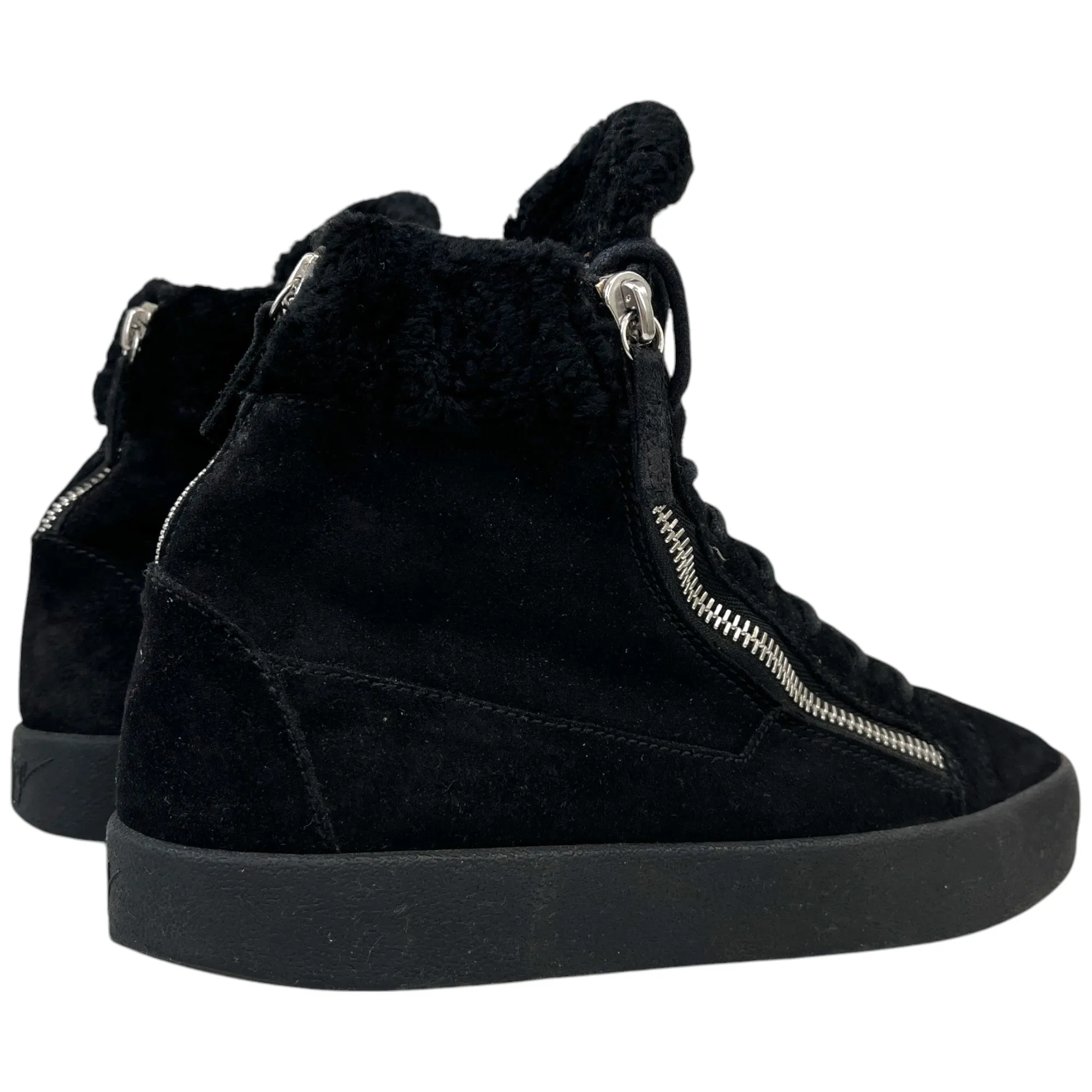 Men's Double Zip High Trainers Black Size EU 43 / UK 9