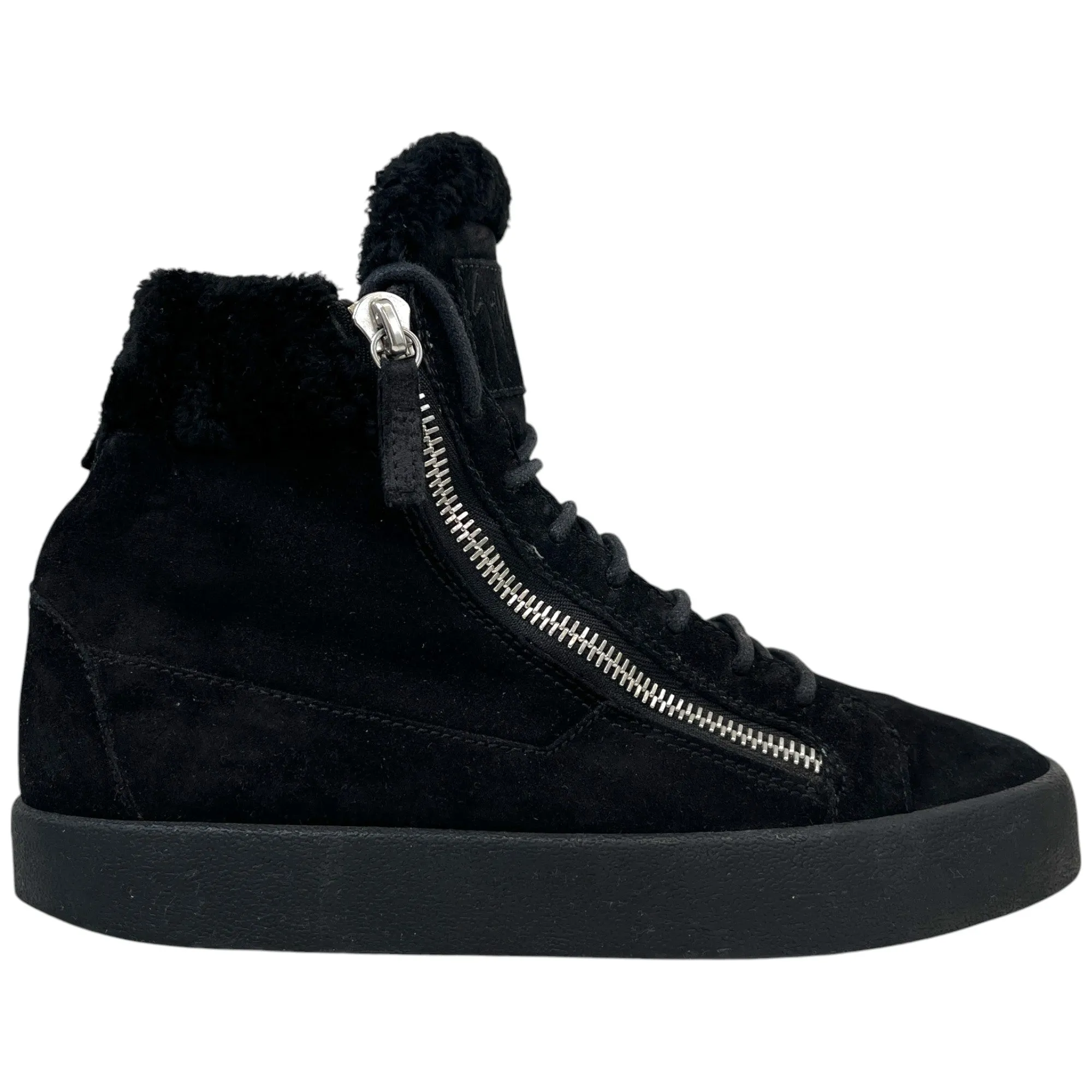 Men's Double Zip High Trainers Black Size EU 43 / UK 9