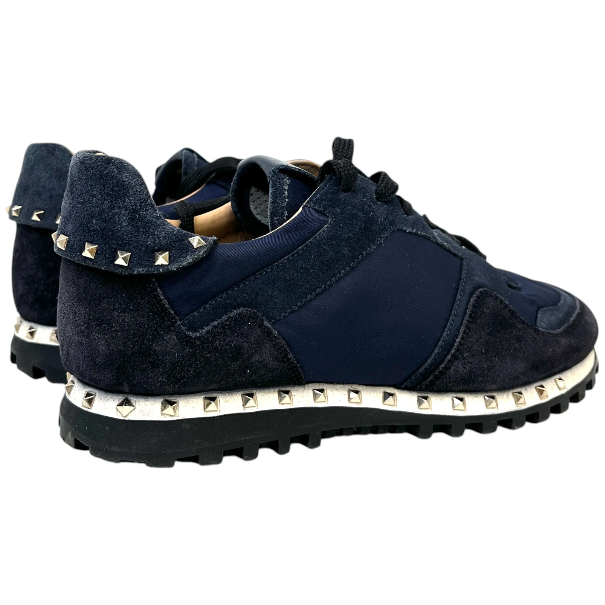 Men's Rockstud Low Trainers Navy Size EU 39 / UK 5