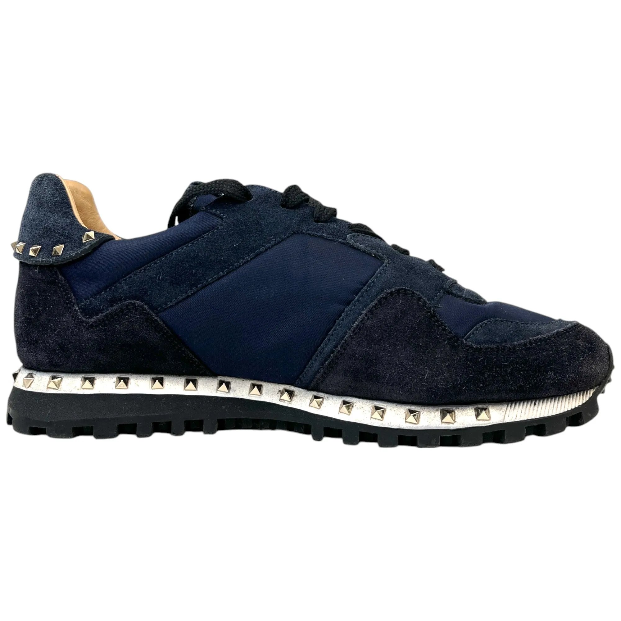 Men's Rockstud Low Trainers Navy Size EU 39 / UK 5