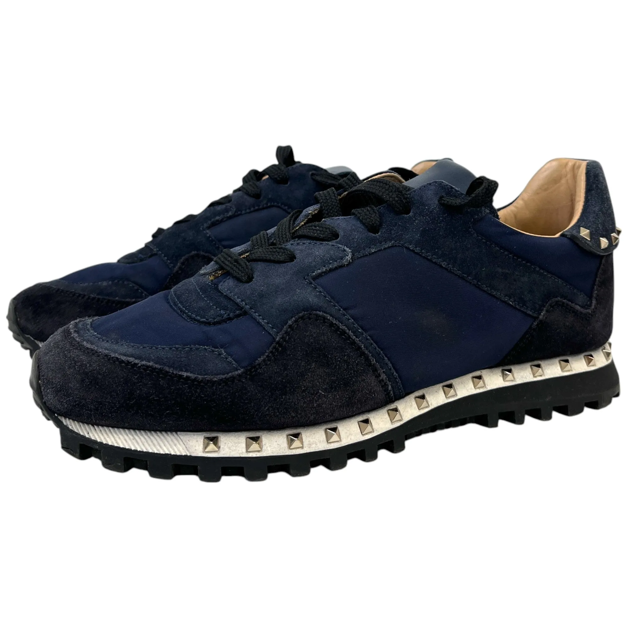 Men's Rockstud Low Trainers Navy Size EU 39 / UK 5