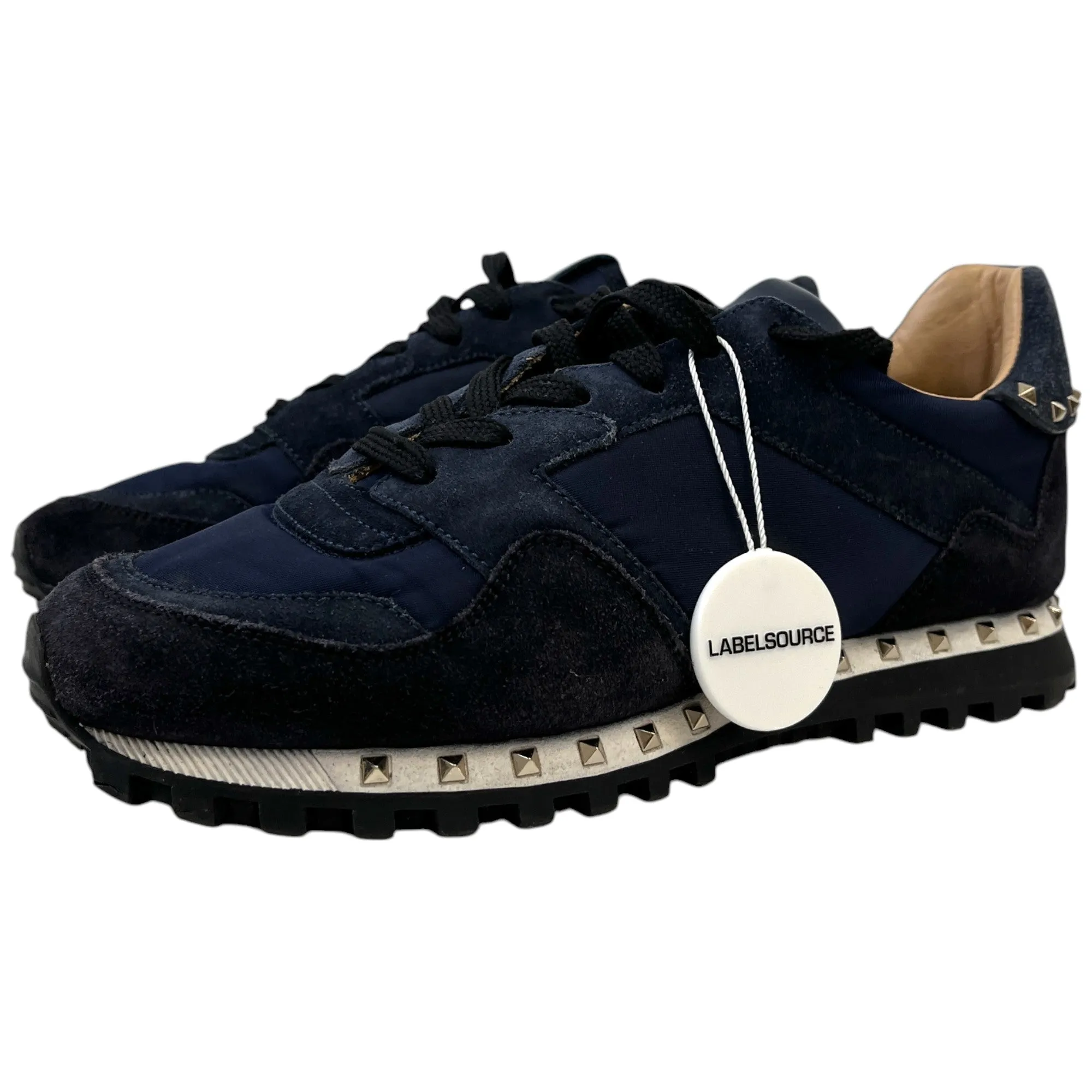 Men's Rockstud Low Trainers Navy Size EU 39 / UK 5