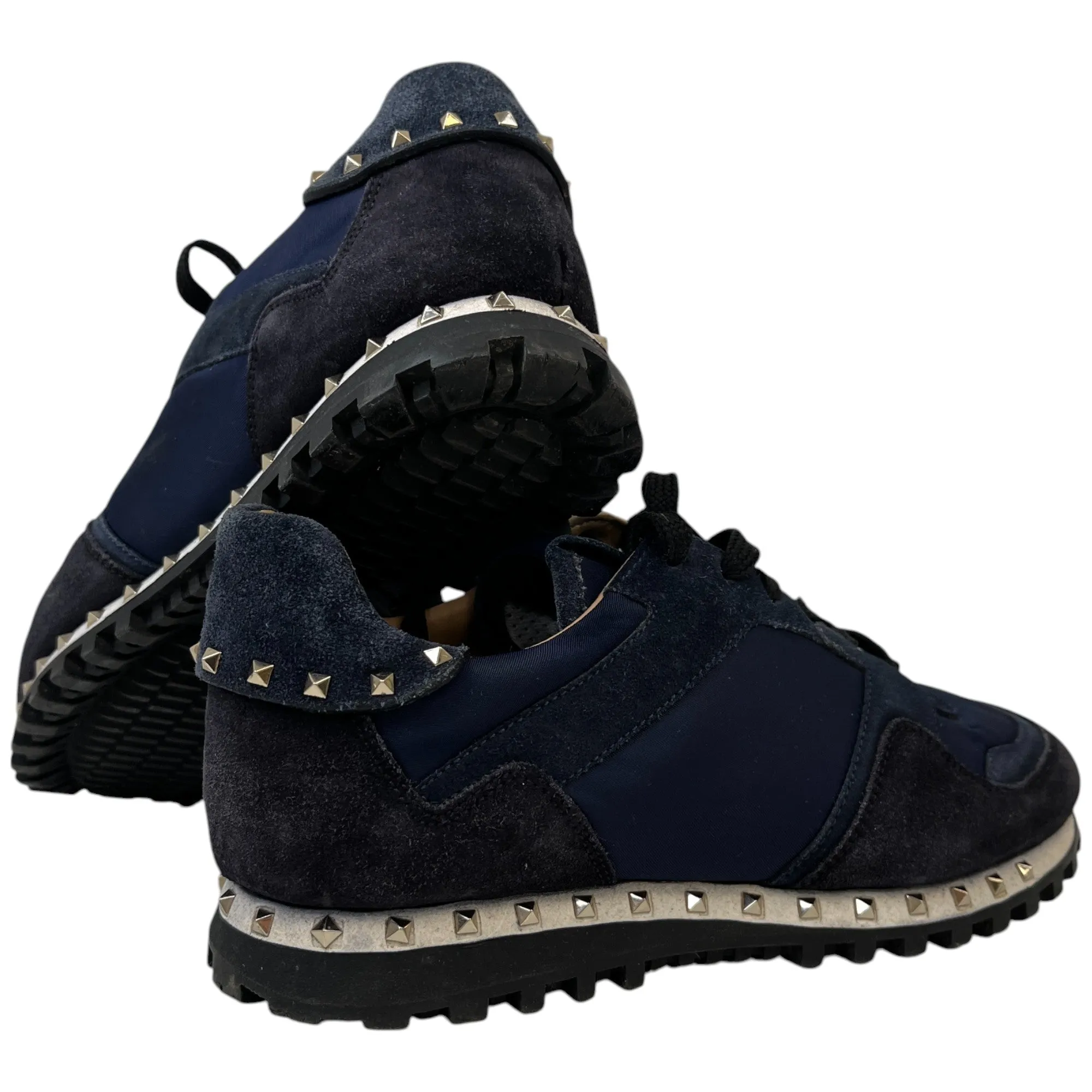 Men's Rockstud Low Trainers Navy Size EU 39 / UK 5