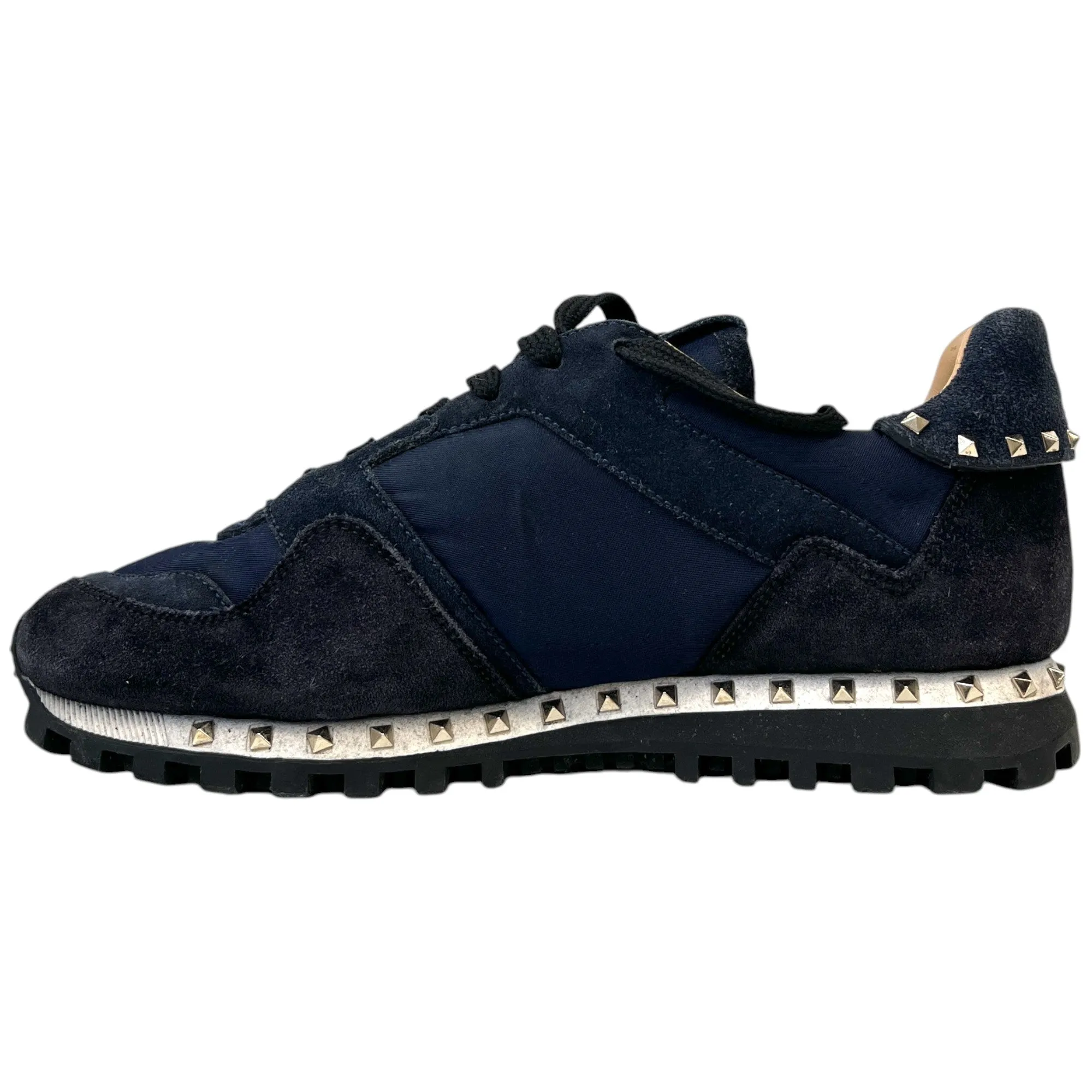 Men's Rockstud Low Trainers Navy Size EU 39 / UK 5