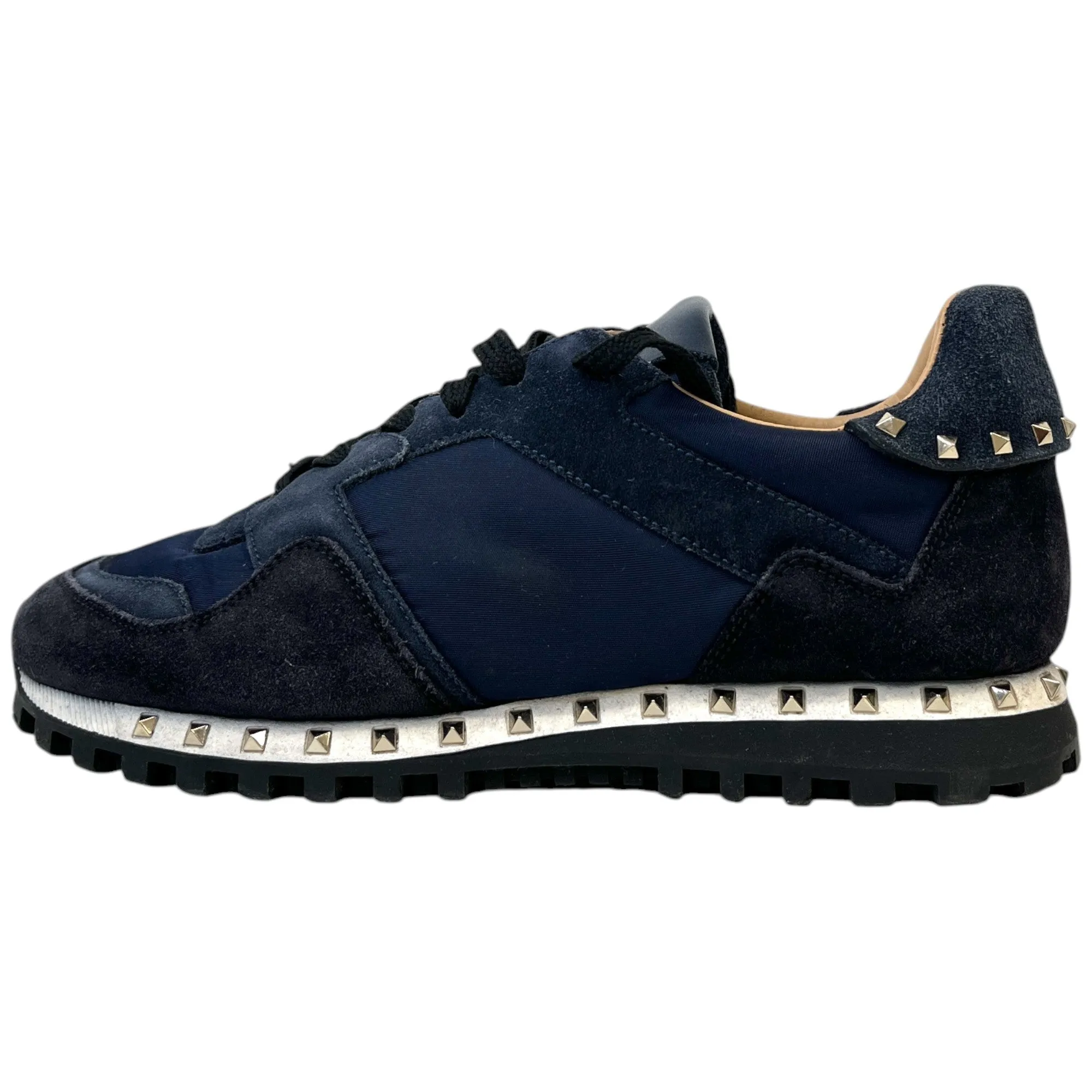 Men's Rockstud Low Trainers Navy Size EU 39 / UK 5