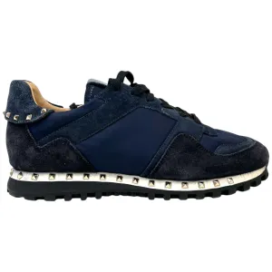 Men's Rockstud Low Trainers Navy Size EU 39 / UK 5