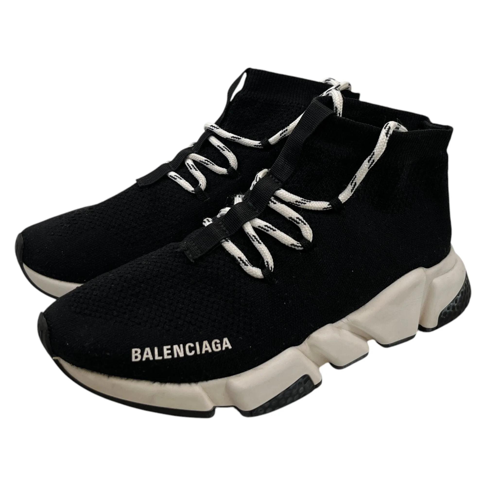 Men's Speed Lace Up High Trainers Black Size EU 39 / UK 5