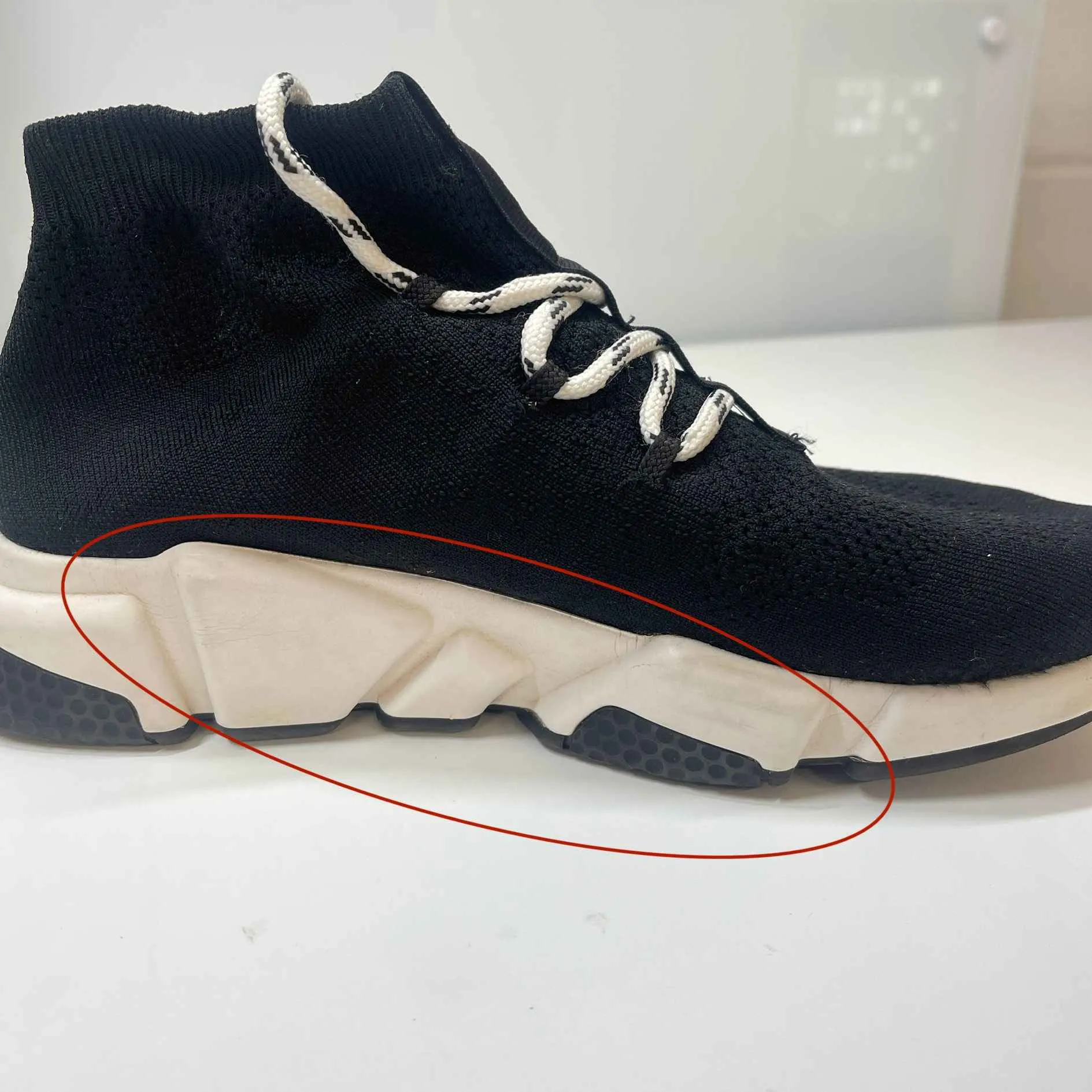 Men's Speed Lace Up High Trainers Black Size EU 39 / UK 5