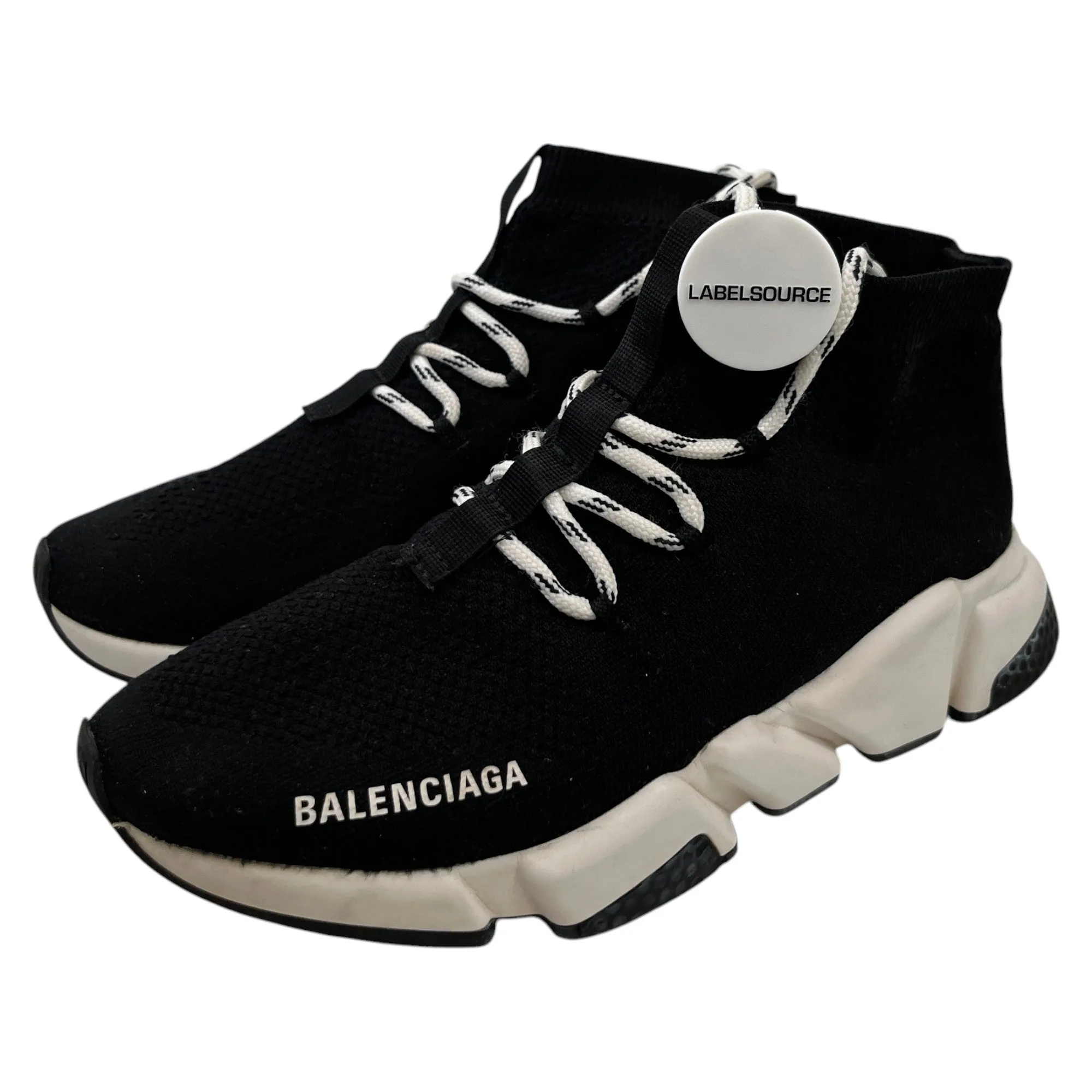 Men's Speed Lace Up High Trainers Black Size EU 39 / UK 5