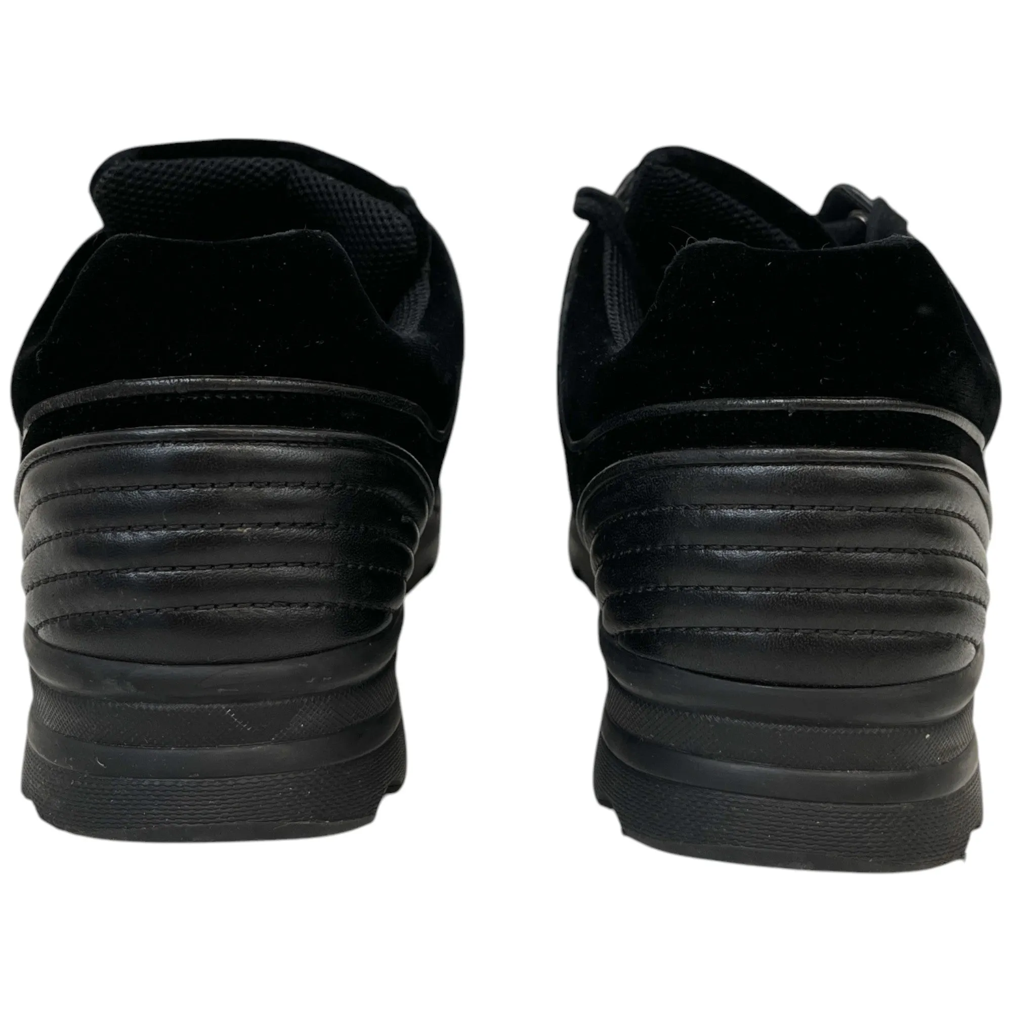 Men's Velvet Logo Low Trainers Black Size EU 40.5 / UK 6.5