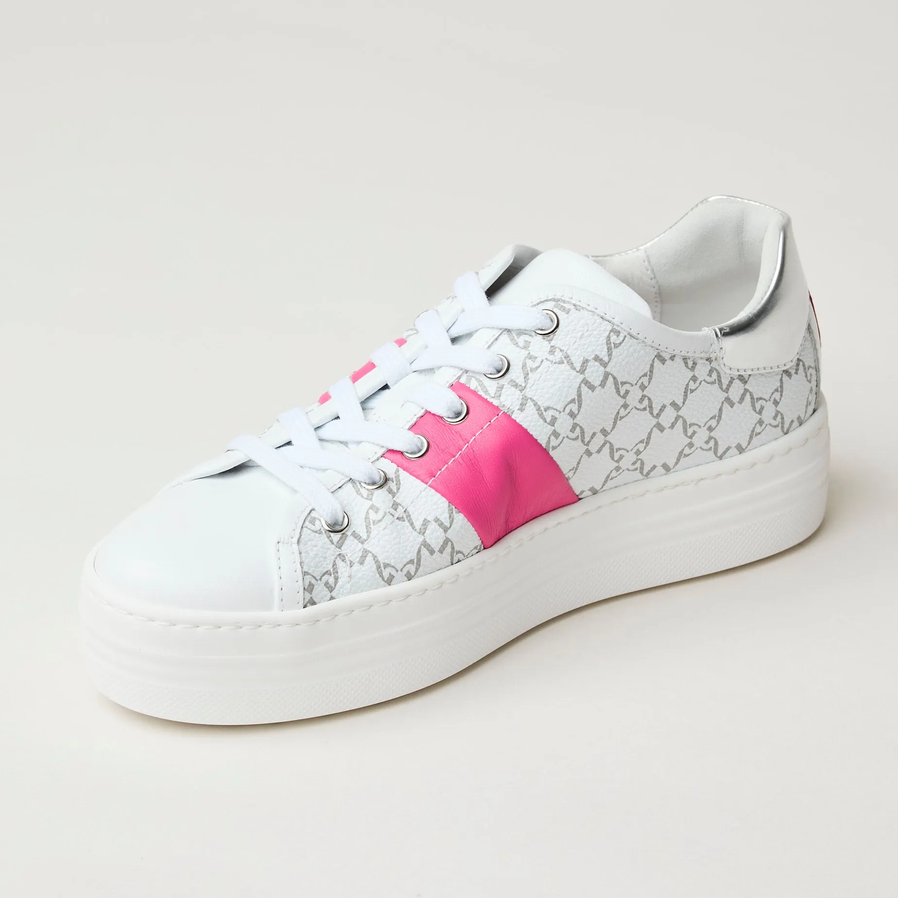 NeroGiardini White Leather Flatform Trainers