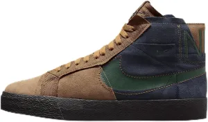 Nike SB Zoom Blazer Mid Premium Skate Shoes (FZ3306-200, Legend Dark Brown/Obsidian/Light British Tan/Fir) Size 6