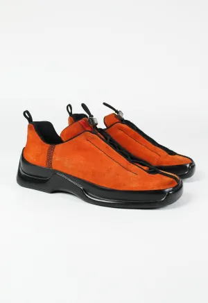 PRADA FW 1999 ORANGE SUEDE TRAINERS