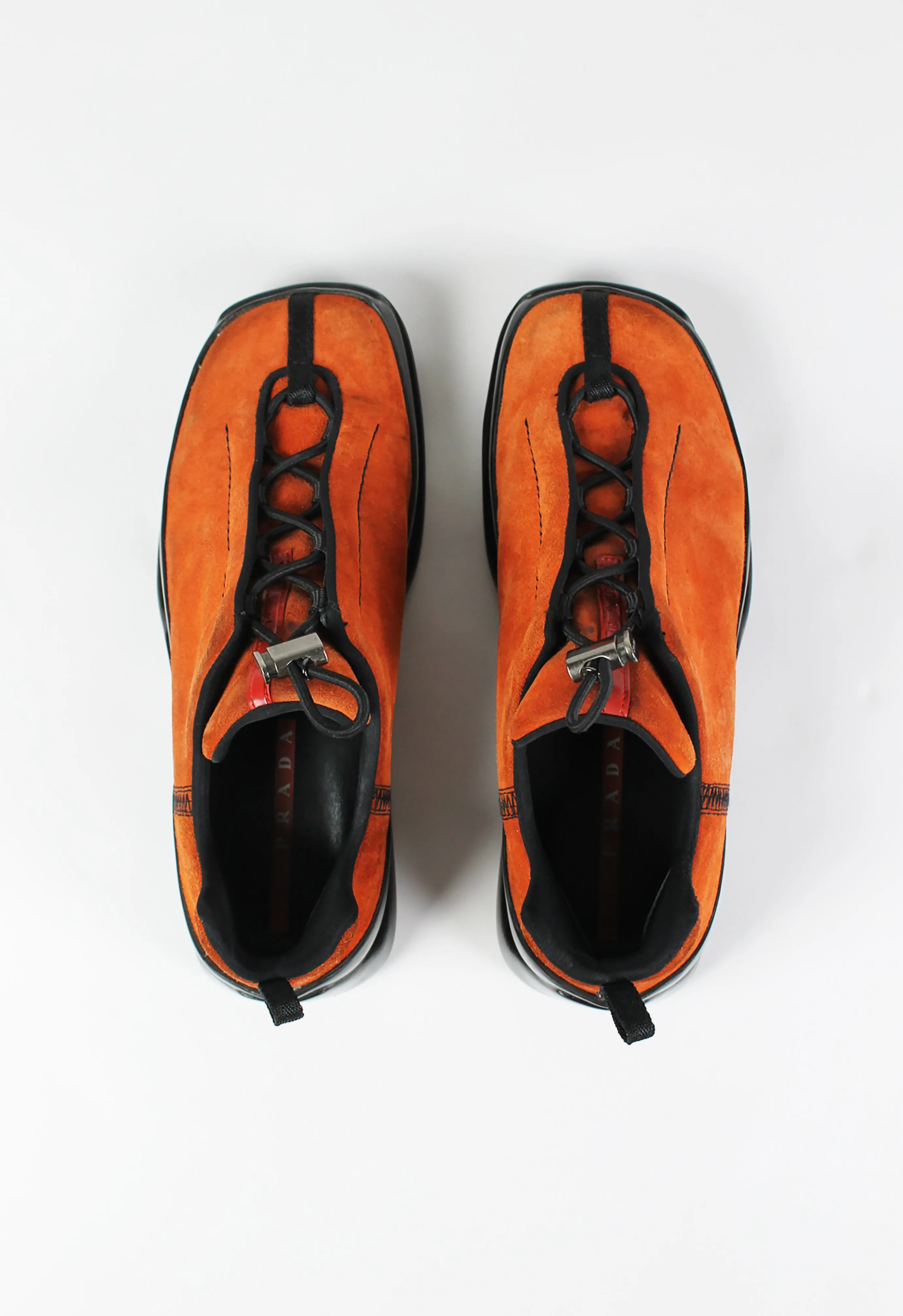 PRADA FW 1999 ORANGE SUEDE TRAINERS