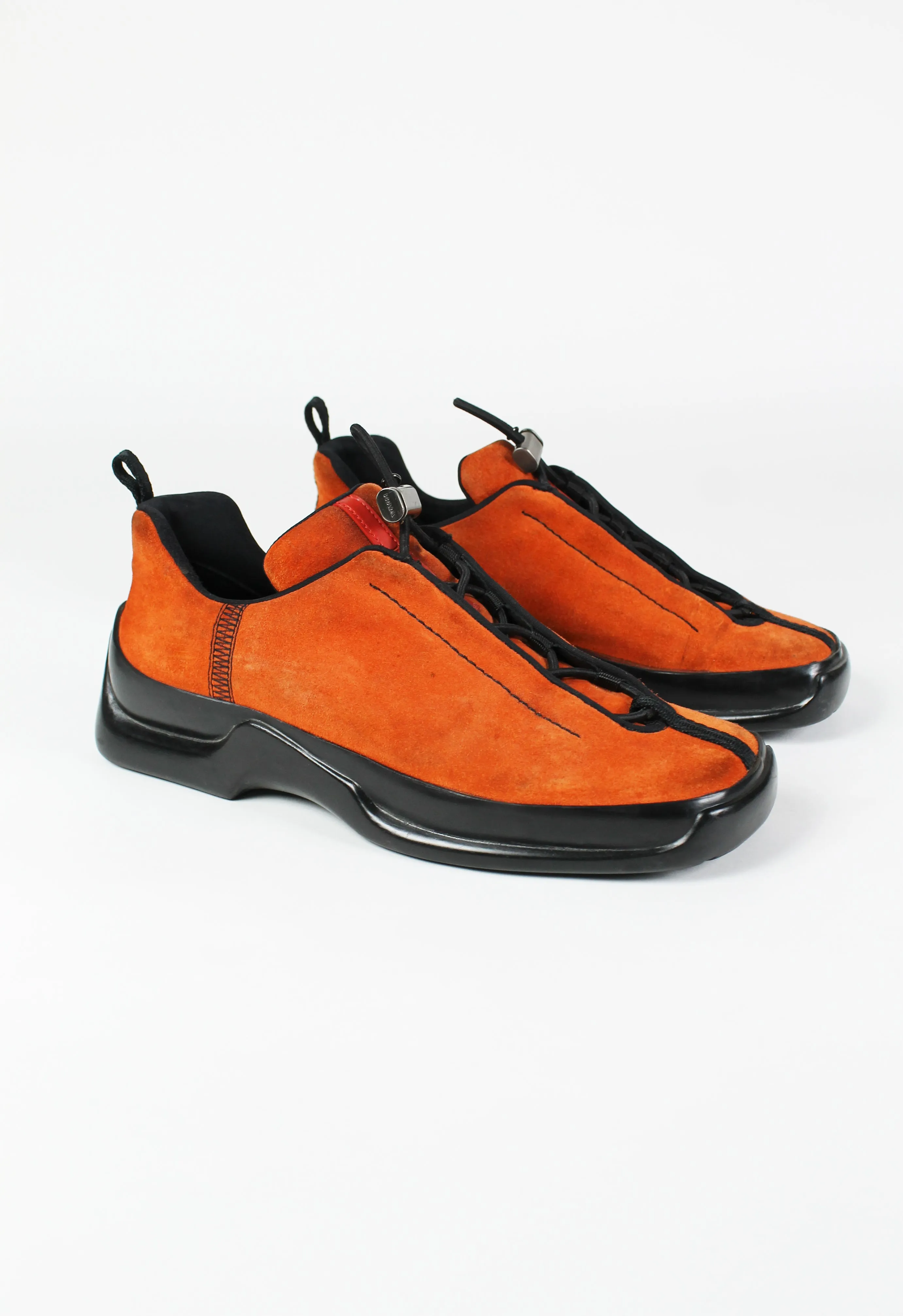 PRADA FW 1999 ORANGE SUEDE TRAINERS