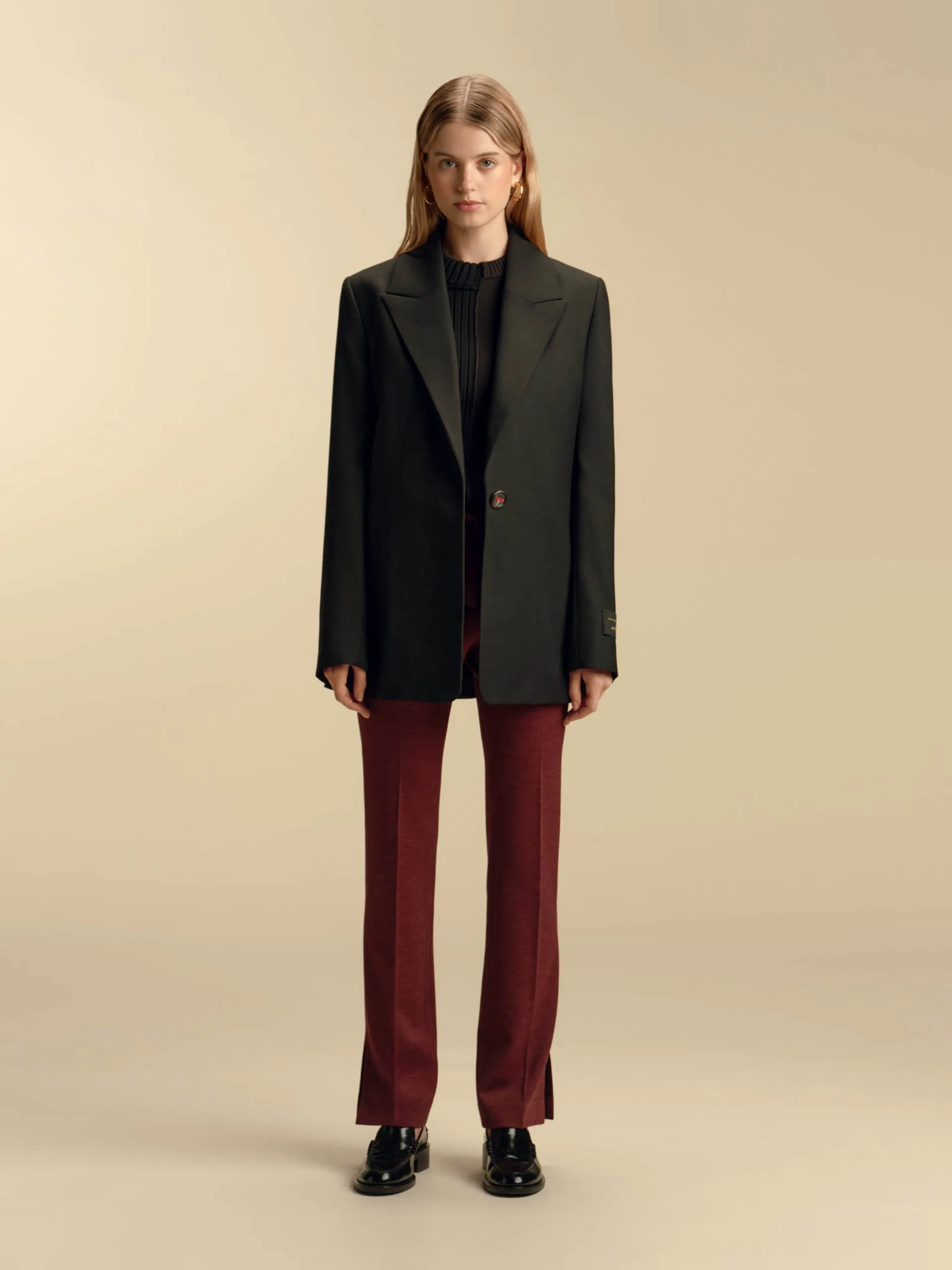 Red jersey mouline lounge pants