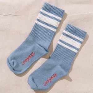 Scooter Tube Sock - Light Blue White