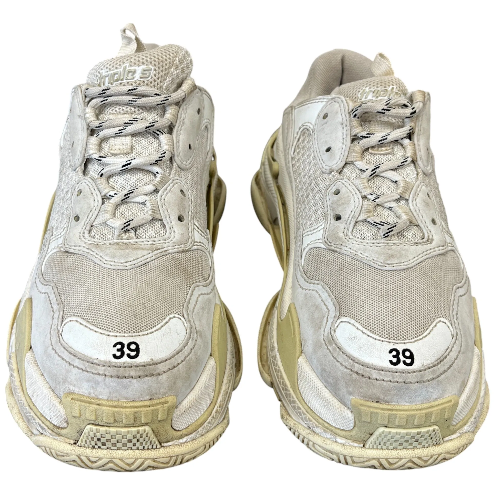 Women's Triple S Low Trainers Beige Size EU 39 / UK 6