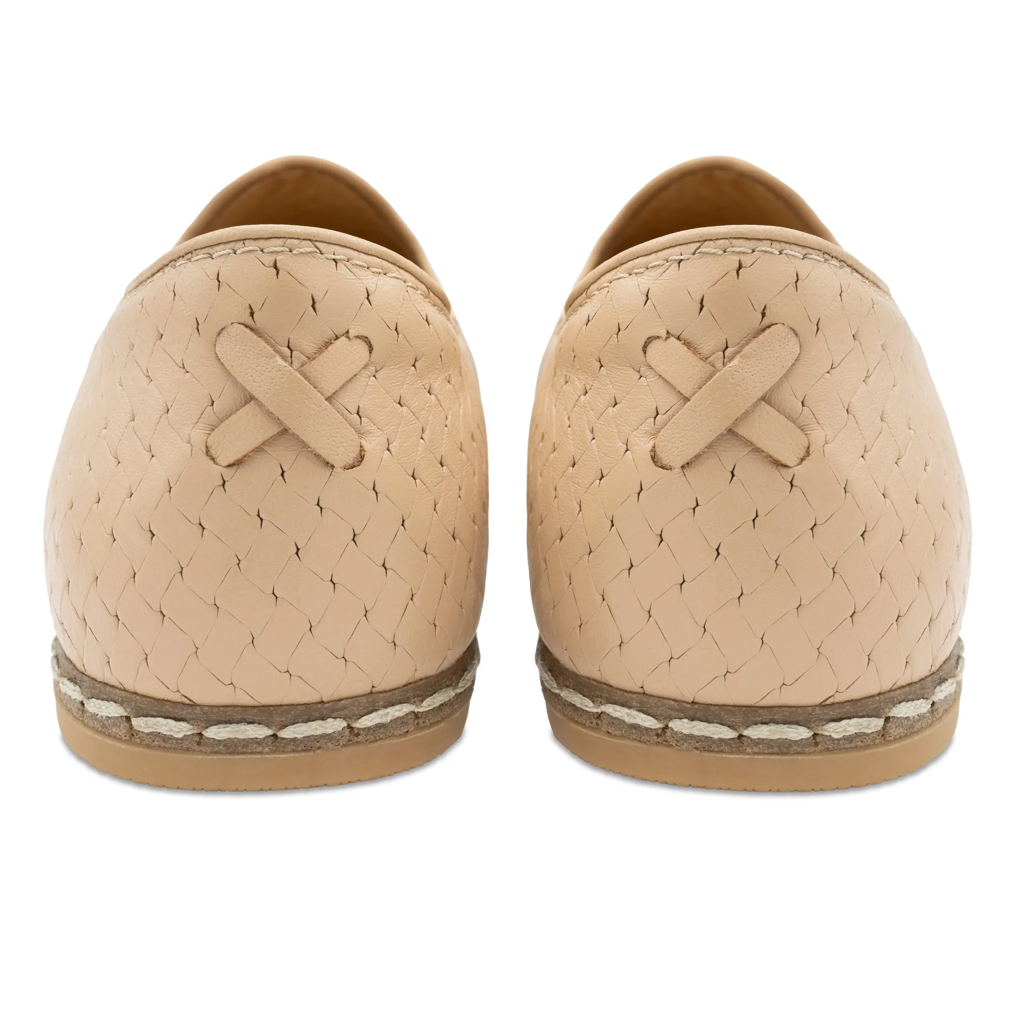 Woven Tan Slip Ons for Men